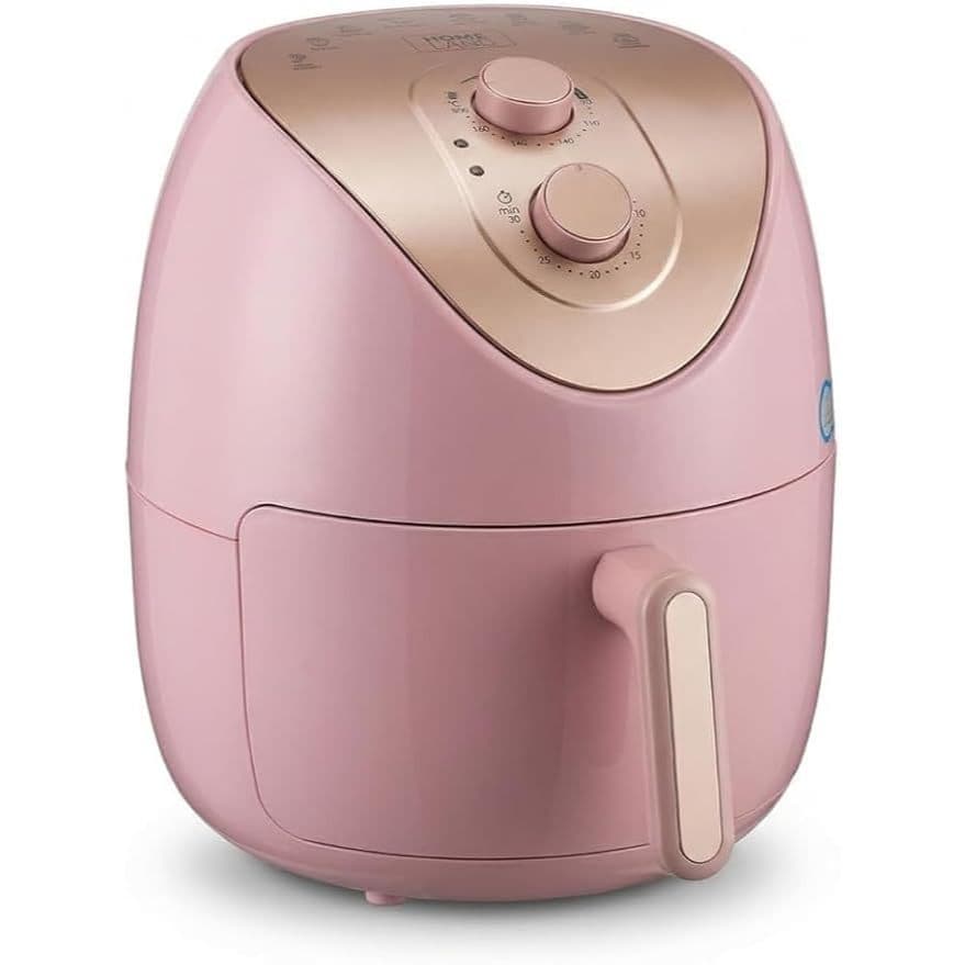 Fritadeira s/ oléo Air Fryer 4l Home Land 220V Rosa Comida Fritar Sem Oleo