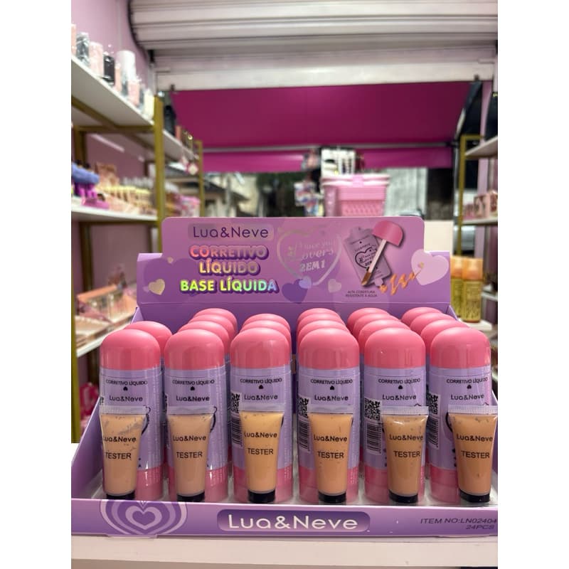 Corretivo Líquido e Base Líquida 2 em 1 Lovers Lua &Neve/ Produto para maquiagem