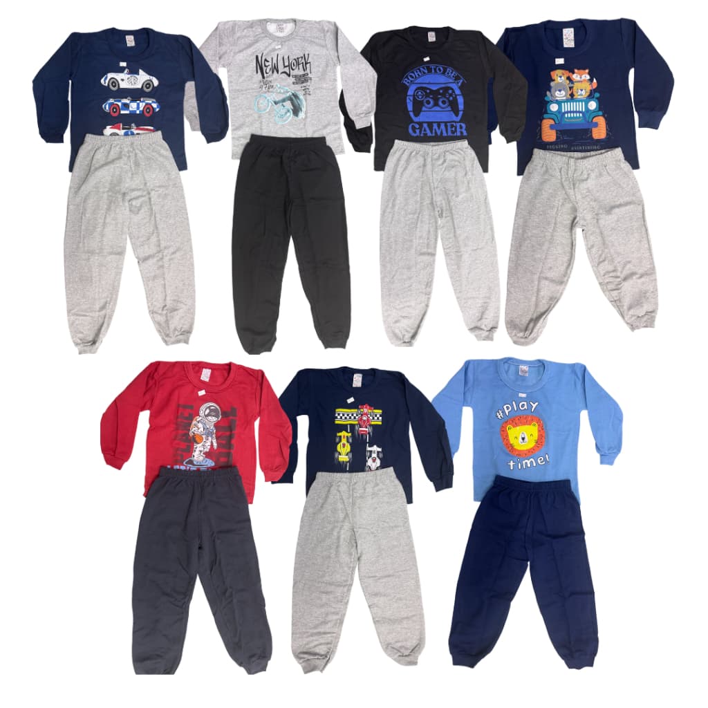 Conjunto de Moletom Masculino Roupa Infantil Tamanho 1 ao 3 Inverno Para Menino