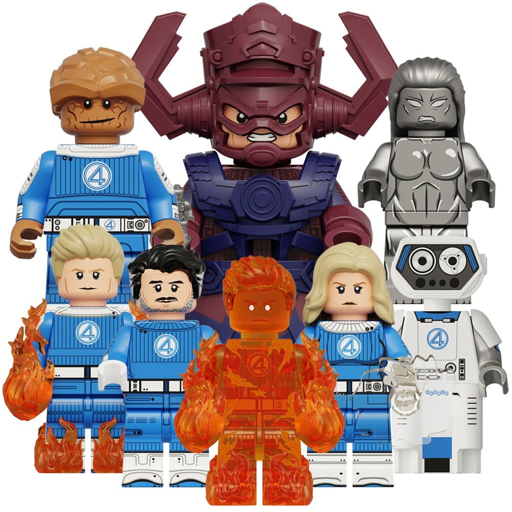 Lego Minifigures Marvel Set Figuras 4 Fantasticos Blocos de Montar KDL847 - Pronta Entrega