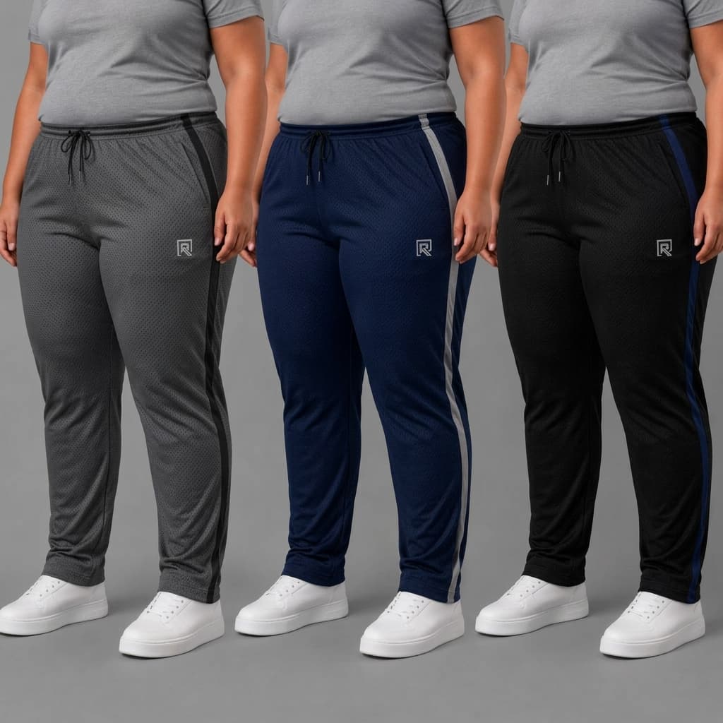 kIT 3 Calças Esportiva Feminina Dry Fit Plus Size Academia Treino Calças Confortável Fitness Casual