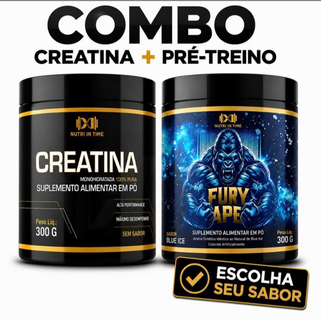 KIT PERFORMANCE - Creatina + Pré Treino Nutri in Time (Escolha seu sabor preferido!)