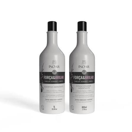 INOAR KIT SHAMPOO 1L + CONDICIONADOR 800ML HIDRATANTE FORÇA E BRILHO