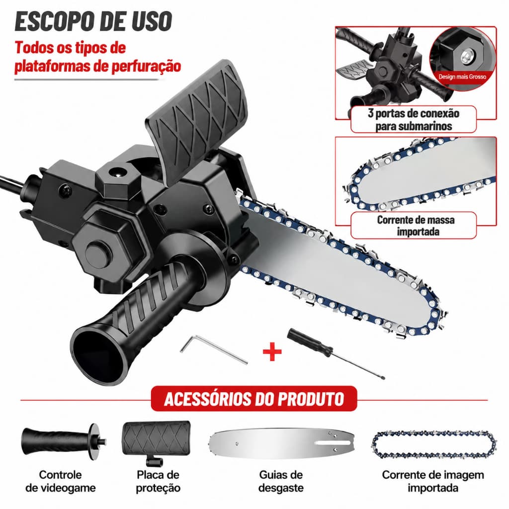 Chainsaw to Drill and Screwdriver Portable Adapter