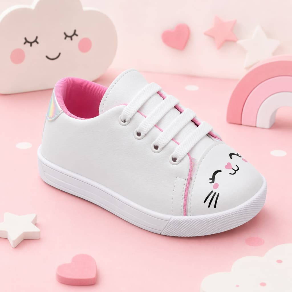 Tênis Infantil Feminino Menina Gatinha