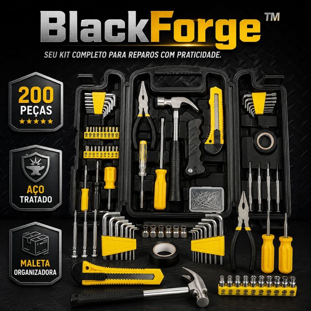 Kit Ferramentas Completo Com Maleta 200 Pecas Organizador Portatil Multifuncional