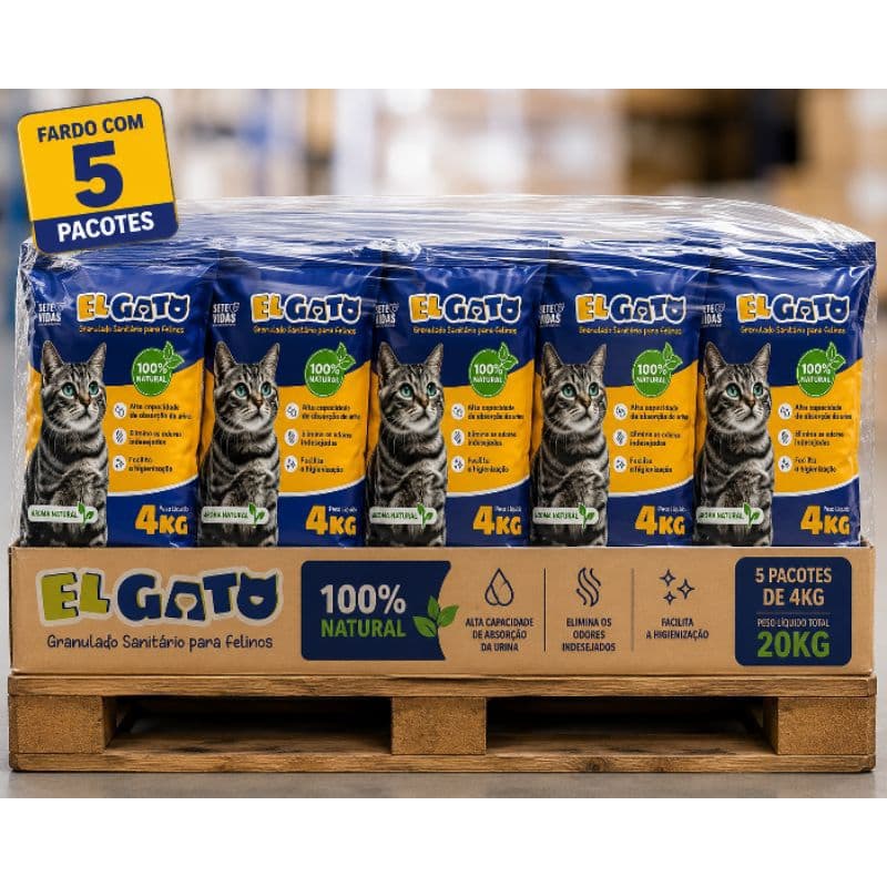 1 kit 5 pacotes areia sanitária para gatos el gato areia para gatos