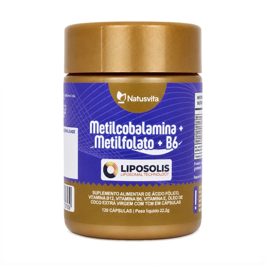 120/240/360 cáps Metilcobalamina B12 + Metilfolato Ácido Fólico + Vitamina B6 +Vit E + TCM Lipossomal Alta Absorção