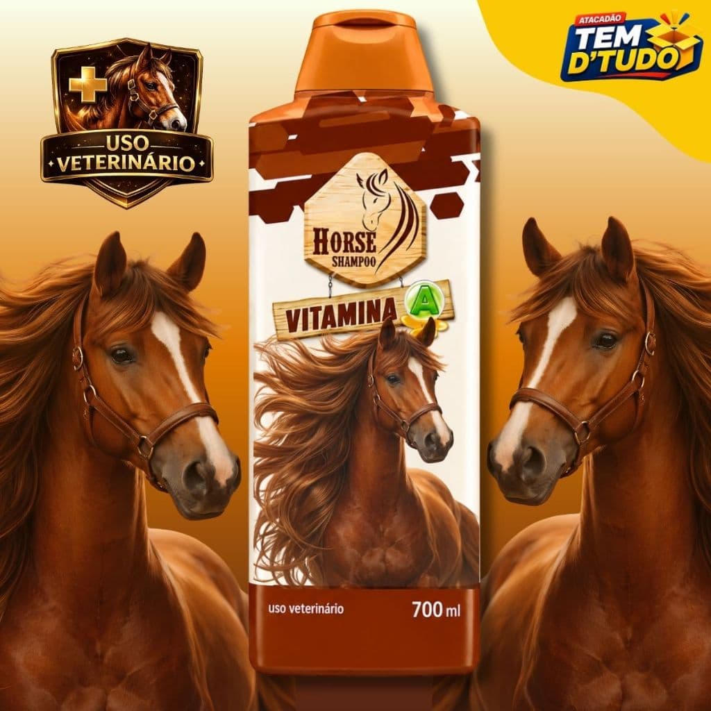 Shampoo Horse Vitamina A Para Cavalo 700ml Original Shampoo de Cavalo Original