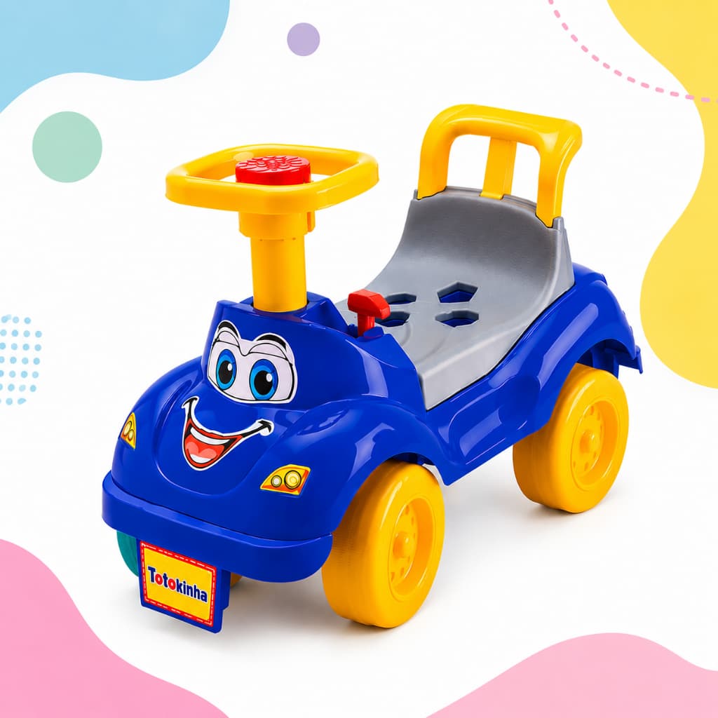 Carrinho de Passeio Totokinha Azul Clássica Triciclo Totoka Menino - Cardoso Toys