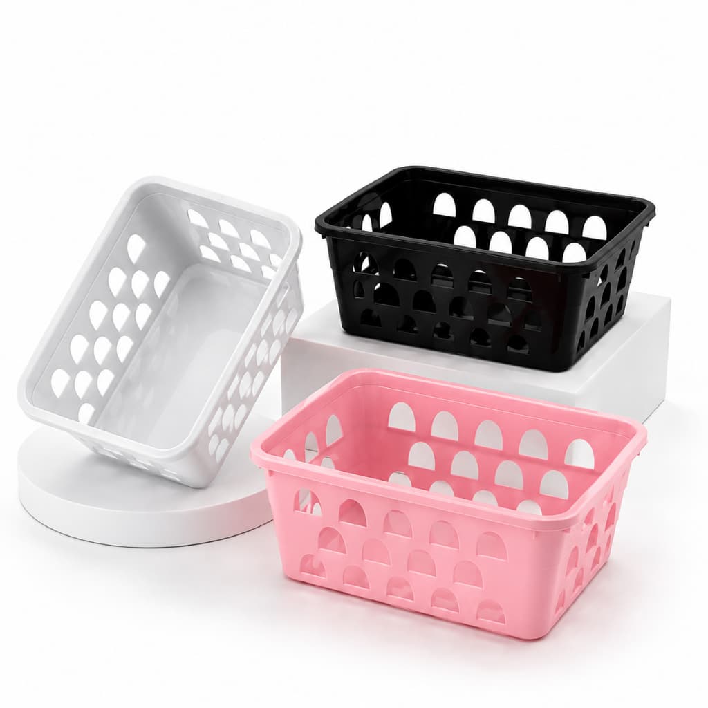 Kit Cestos Organizadores 16x12cm Cozinha Banheiro Gavetas