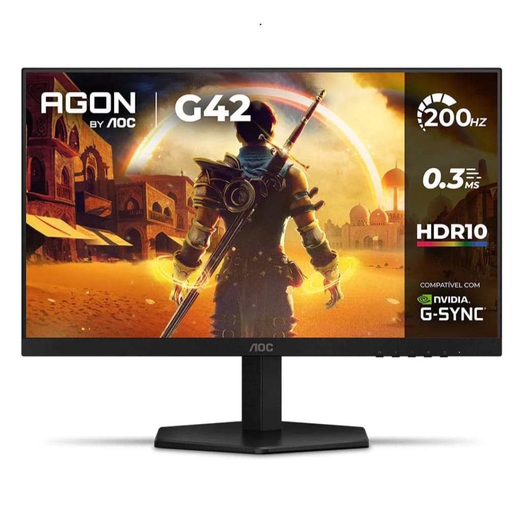 Monitor Gamer AOC AGON 24" FHD 200Hz 0,3ms G-Sync, Fast IPS, 24G42HE