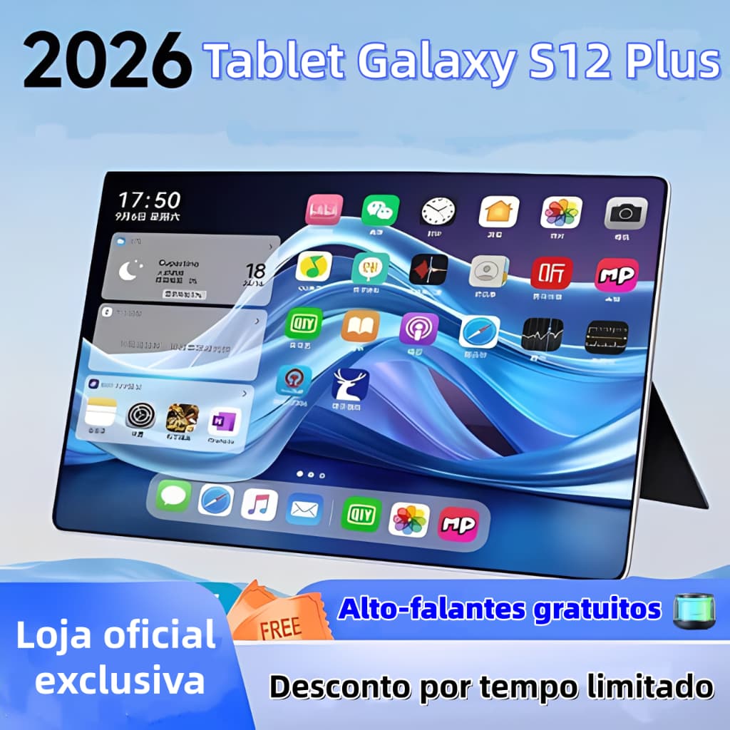 [Teclado e mouse grátis] Tablet Galaxy S12 Plus 11,6 polegadas, 16 GB + 512 GB, bateria de 12000 mAh, Android 5G