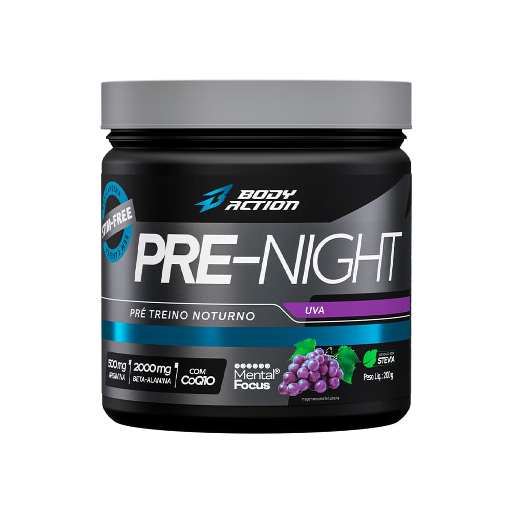 Pre Night 200g Pré Treino Noturno Sem Cafeína - Bodyaction (Pre-Night)