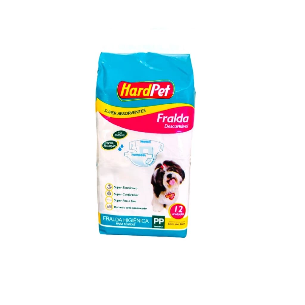 Fralda descartavel para cães femea tamanho PP HARD PET