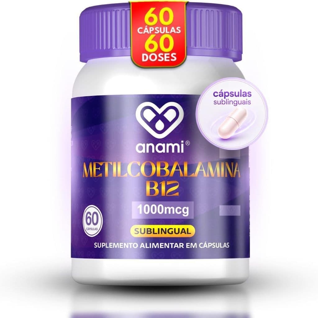 Vitamina B12 Metilcobalamina 1.000mg 60 Cápsulas Sublingual | Suplemento em Alta Pureza