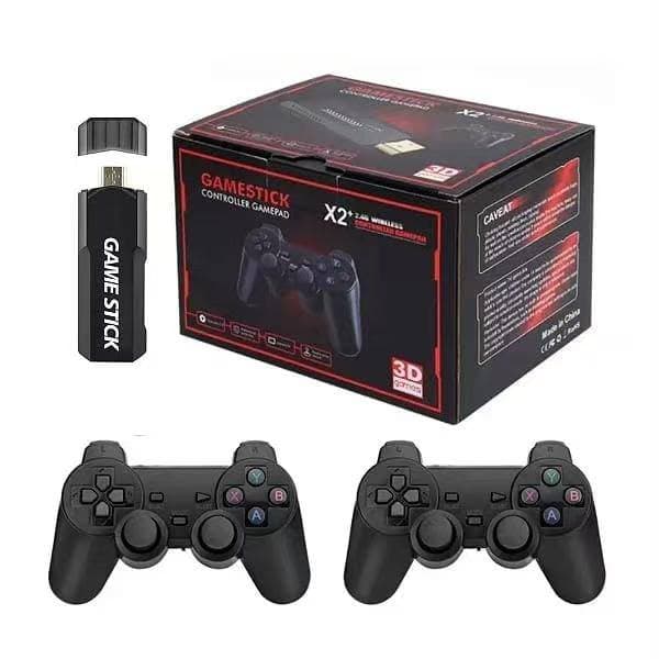 Vídeo Game Stick 4k 3D 128gb Console Emulador Retro Portátil 2 Controles Wireless
