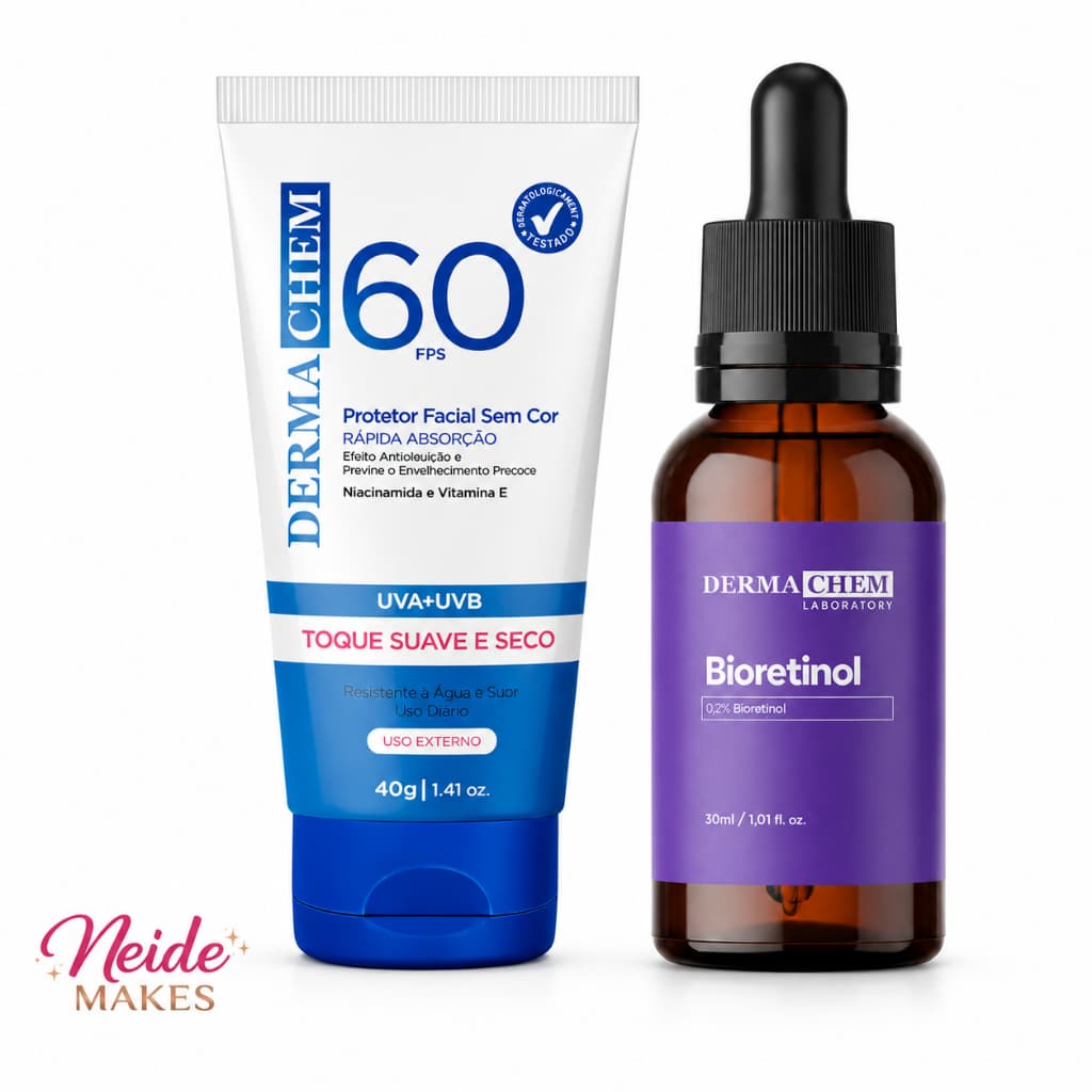 Protetor solar Rosto fator FPS 60 e Serum Bioretinol - Dermachem