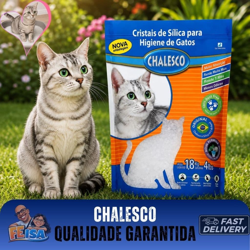 Chalesco Areia Sanitária Cristais Sílica Em Gel Grossa 1.8kg