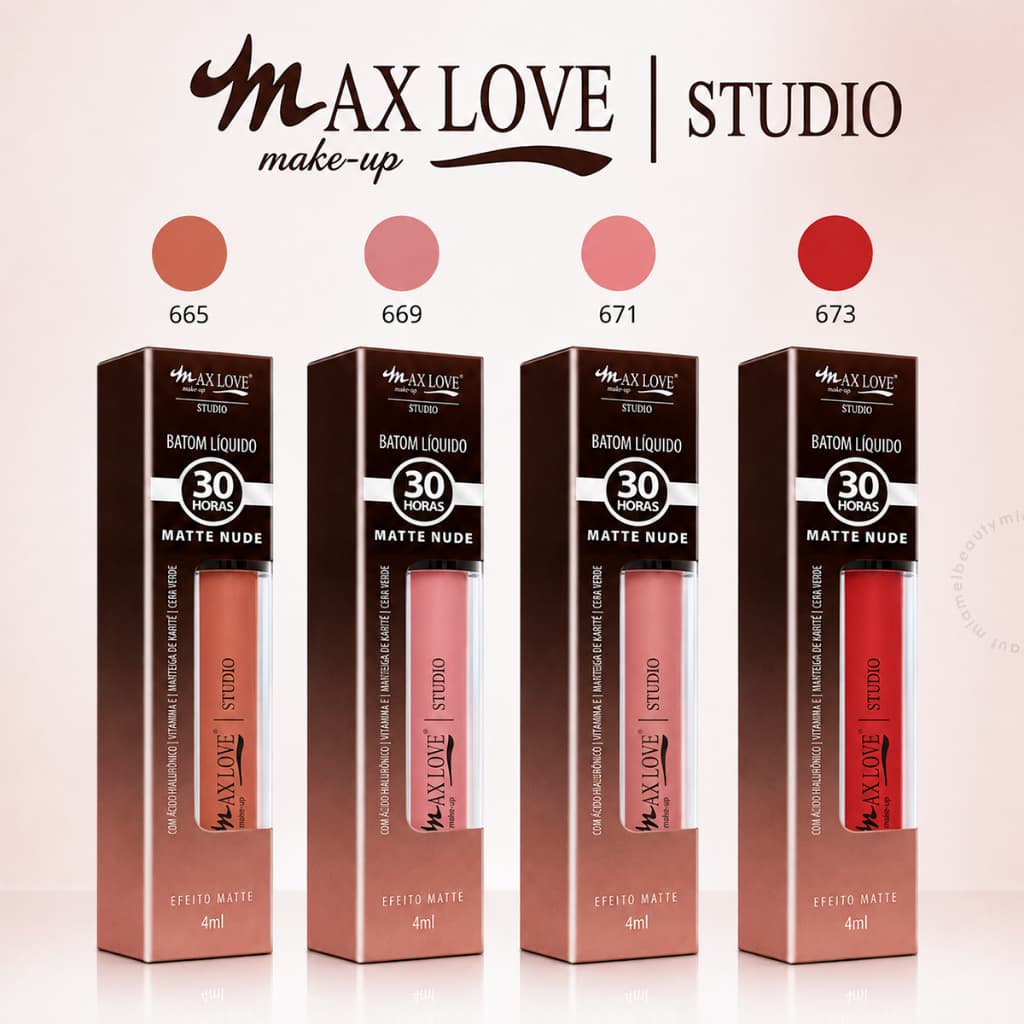 Batom Líquido Linha Matte Nude 30 Horas Max Love