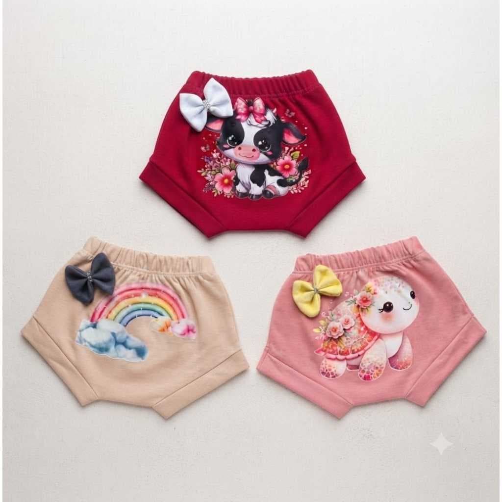 Calcinha de bebe aparadora de fraldas tapa fralda Calcinha Cueca Recém Nascido  short Unissex