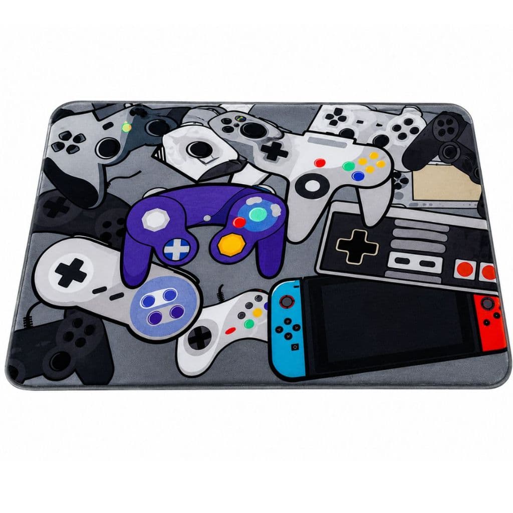 Tapete Tatame Sala Quarto Infantil Criança Antiderrapante Emborrachado Gamer Preto Menino Macio Luxo