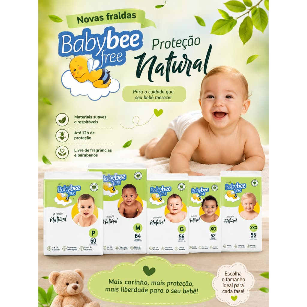 fralda promoção  baby bee  natural