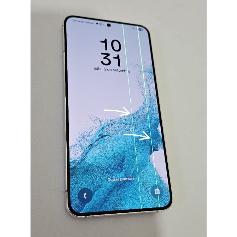 Celular Samsung Galaxy S22 + Plus 128GB Branco Usado (COM LINHAS VERTICAIS)