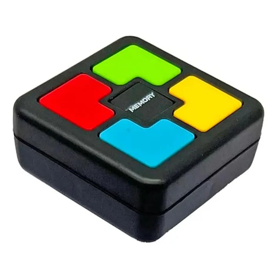 Jogo Da Memória Display Cores Com Luz Sequencial E Com Som Compacto Para Família Melhora Memória E Concentração
