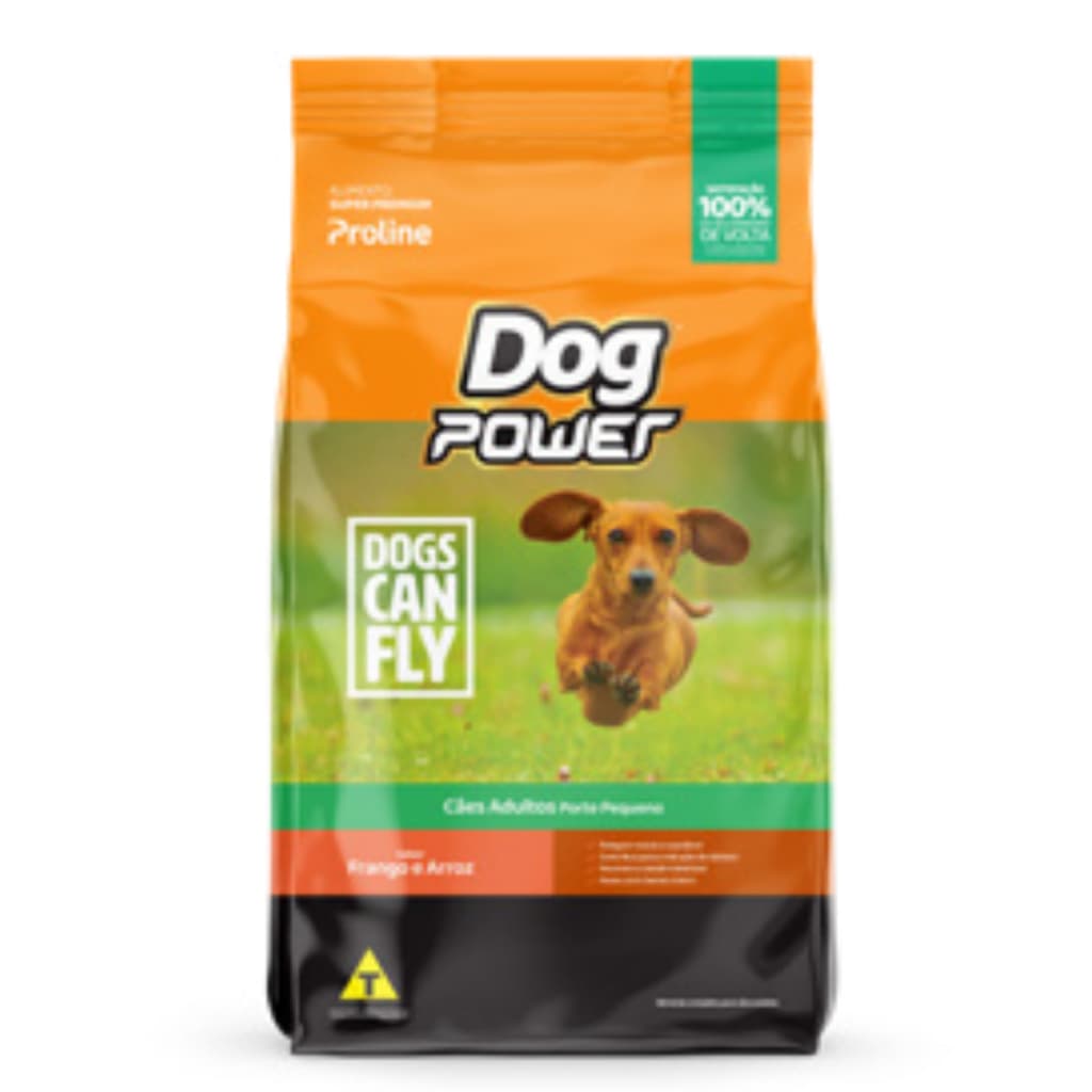 Dog Power adultos Mini Pequeno Frango 3kg  Ração para cachorros Super Premium Dogs can fly