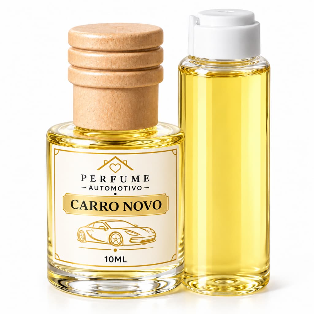 Kit Cheirinho para Carro Carro Novo 10ml + Refil 10ml Aromatizador Automotivo