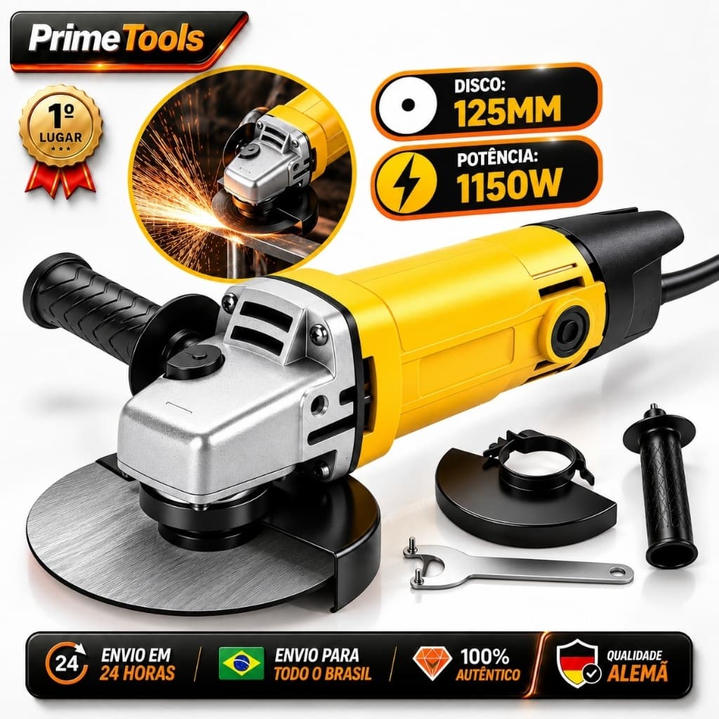 Politriz Lixadeira e Esmerilhadeira GEELE 1150W  Multifuncional para Corte Lixamento Polimento e Acabamento