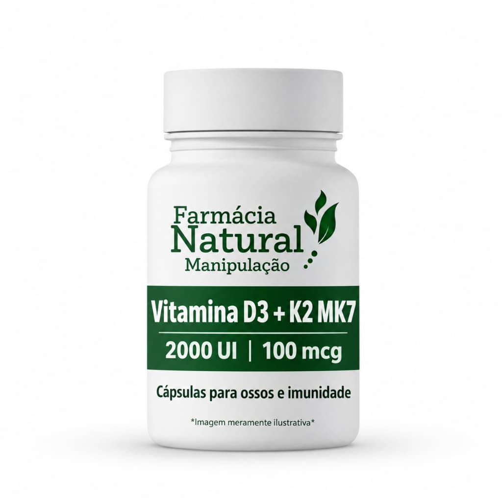 Vitamina D3 2000UI + Vitamina K2 MK7 100mcg  60 | 90 Cápsulas