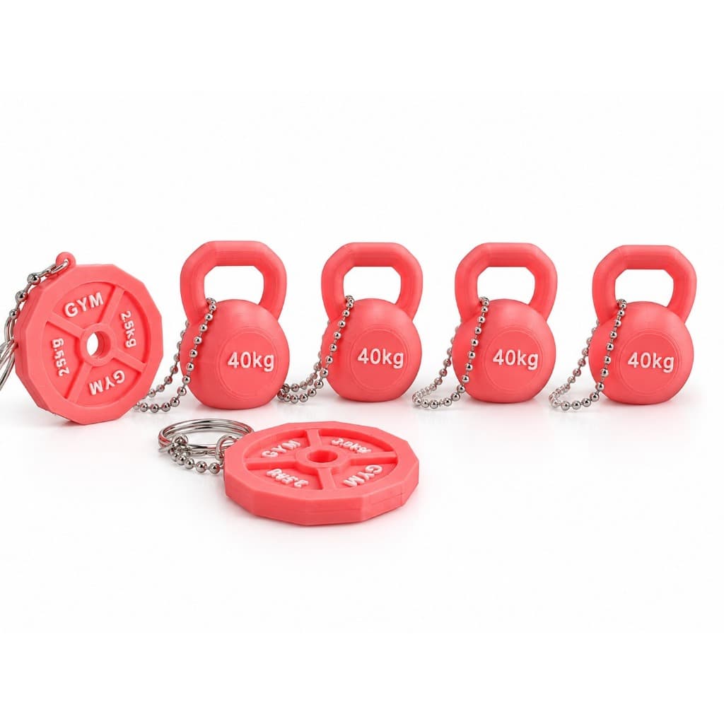 Chaveiros Fitness – (Kits 25 Mini) Halteres, Kettlebells e Anilhas. Chaveiro academia e moda fit