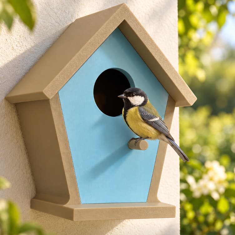 Casinha Ninho para Pássaros Canário da Terra Casinha de Passarinho para Jardim e Varanda