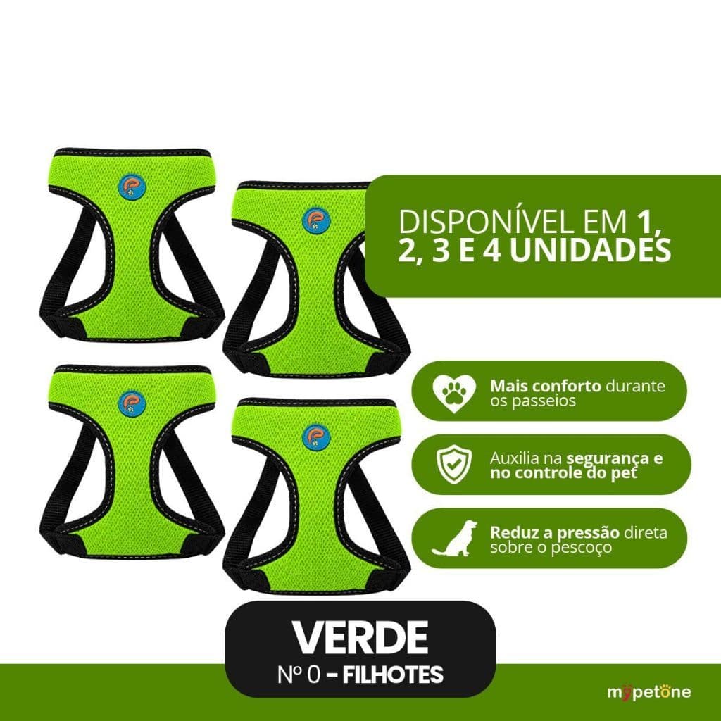 Coleira Peitoral Para Cachorros Filhotes Verde Com Guia Colete Confortável Respirável Flexível Cão E Gato Para Pet
