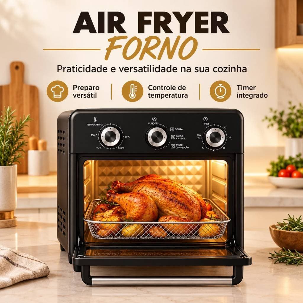 Air Fryer Britânia Bella Cuccina 12L com Controle de Temperatura Digital