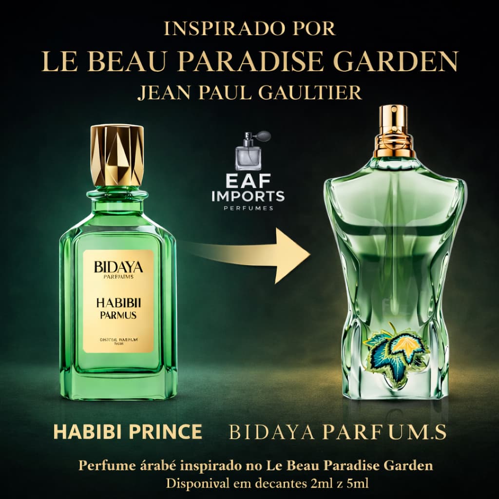 Habibi Prince Bidaya Parfums Perfume Árabe Original Masculino Amadeirado Intenso Importado Longa Duração
