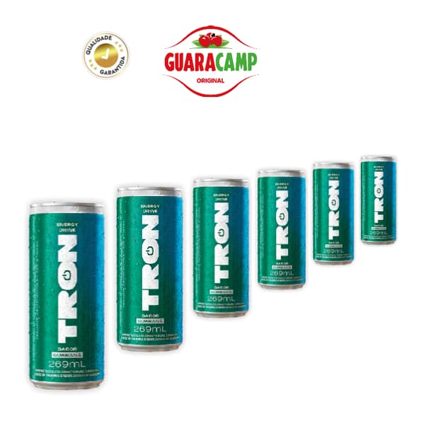 Energético Guaracamp Tron kit com 6 unidades
