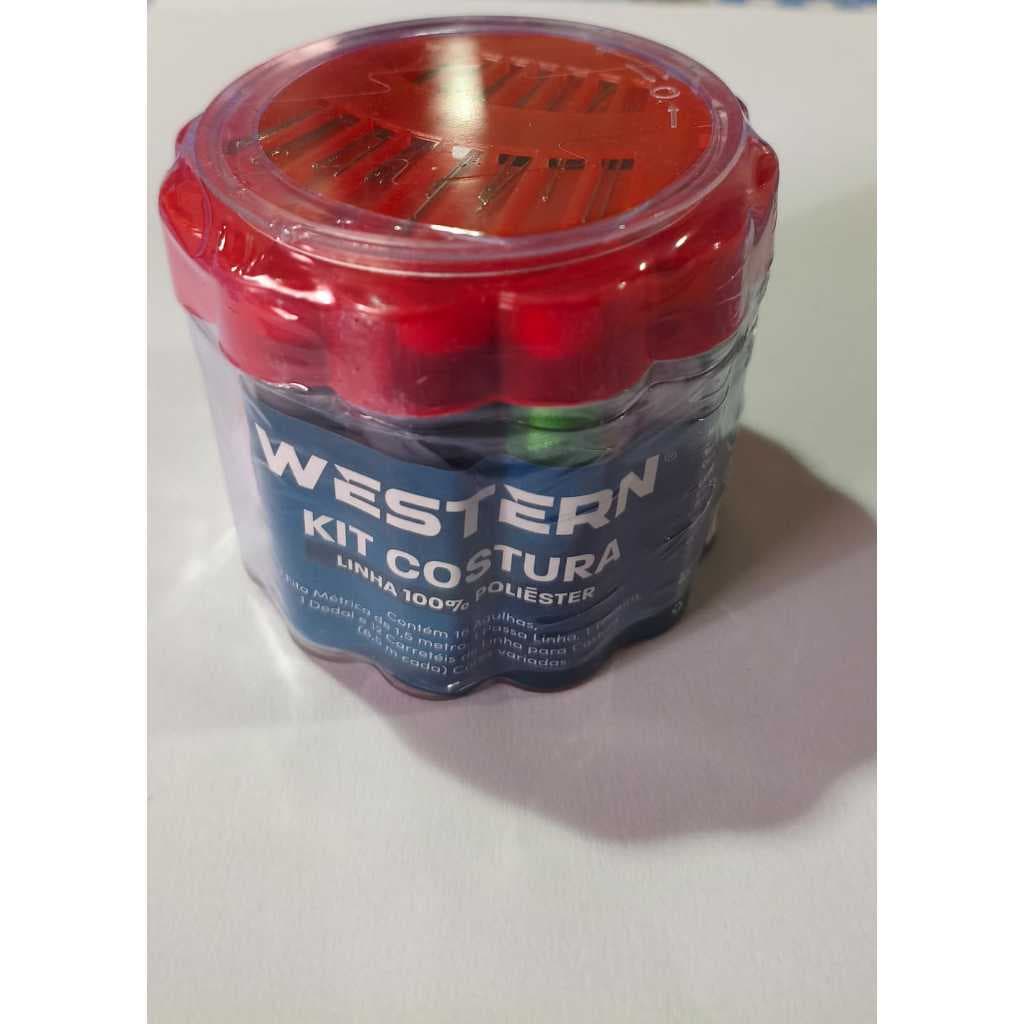 Kit Costura Viagem Linha Agulha Fita Métrica - Redondo - Kit c/ 24 Peças - Completo