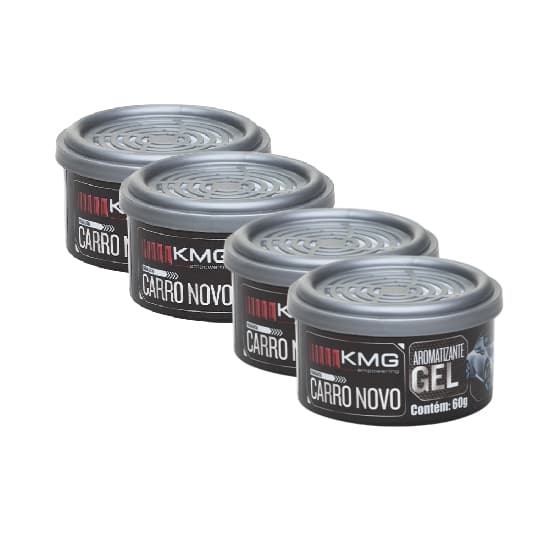 Kit Com 4 Unidades Aromatizante Para Carro Em Gel Pote