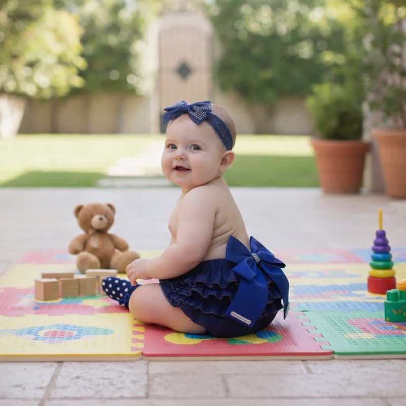 Calcinha Bunda Rica Bebê + Sapatinho + Faixa Cabeça com laço Tapa Fralda Bebe Roupa Infantil Menina