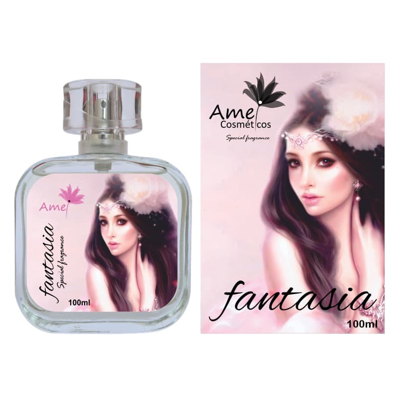 Perfume Fantasia Feminino Amei Cosméticos Alta Fixação 33% de Essência Importada EDP
