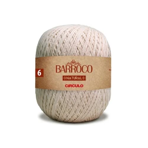 Barbante Barroco Natural 700g números 4, 6 e 8 - 100% Algodão Circulo Produtos para crochê e artesanato