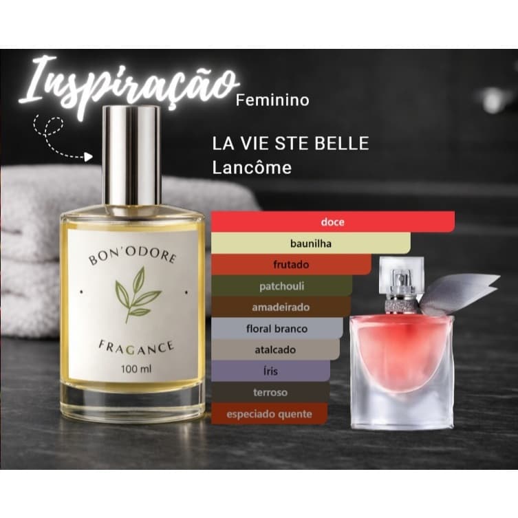 Perfume Feminino - Aroma Importado - La vie belle -  Bon´Odore - Alta Performance e Fidelidade Olfativa