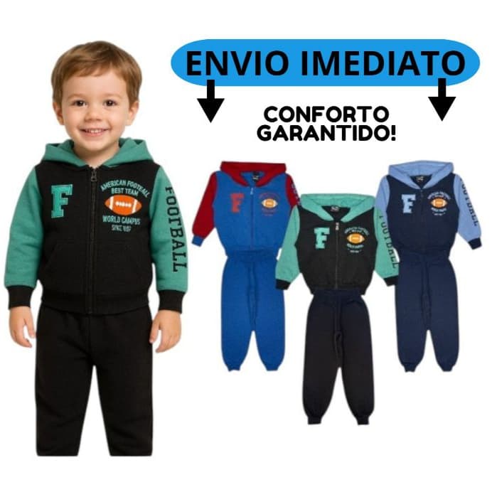Conjunto Moletom Peluciado Com Capuz Roupa De Frio Inverno Masculino Confortável Zíper Do 1 Ao 10