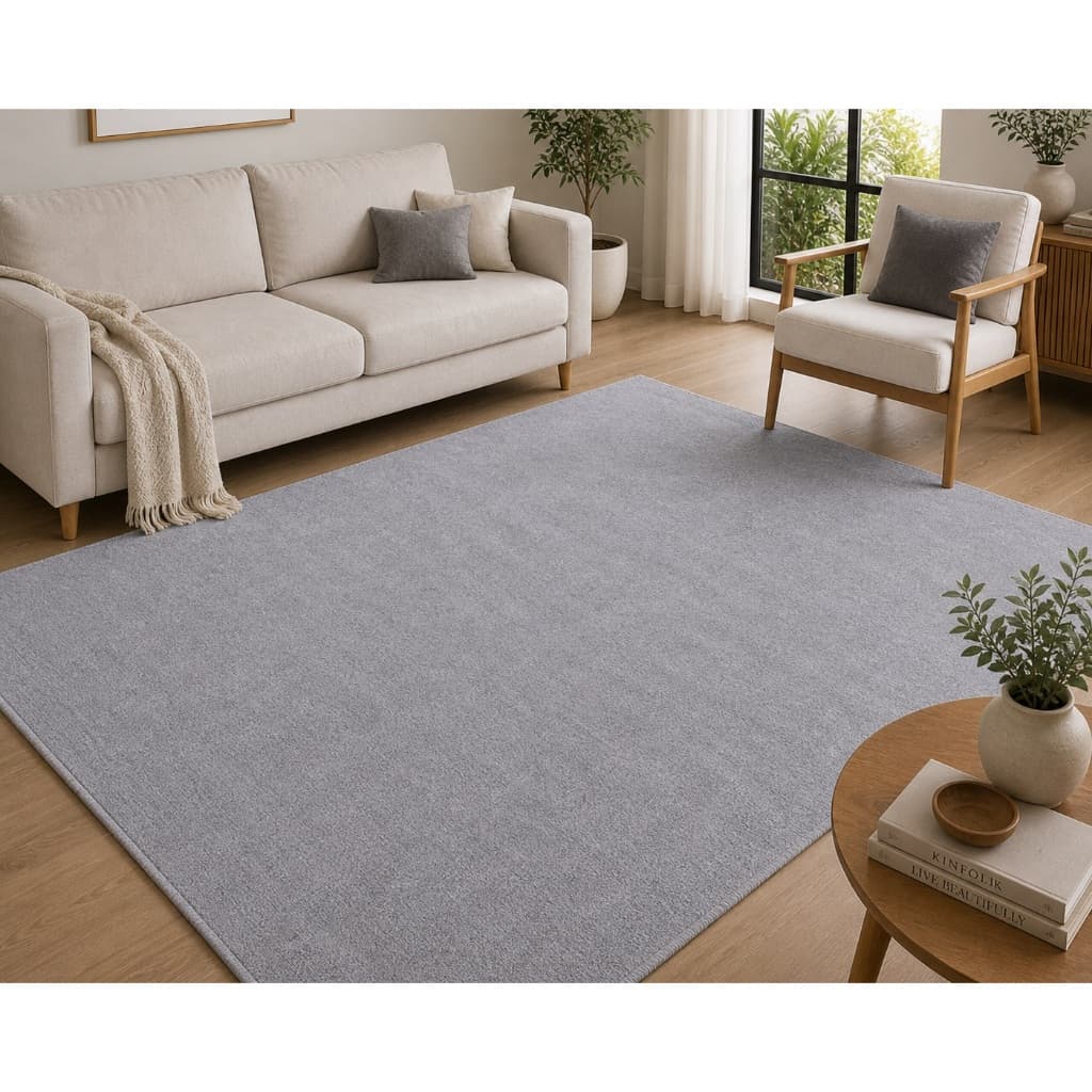 Tapete Jacquard Cinza Ardósia Sala Quarto Escritório Com Antiderrapante Boho Decorativo Sofisticado