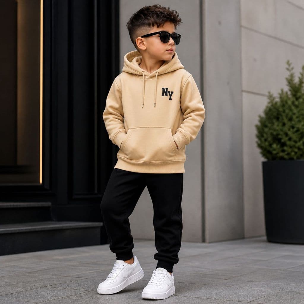Kit Conjunto Moletom Masculino Feminino Estampado Casaco Masculino Blusa de Frio Flanelada Conjunto Infantil