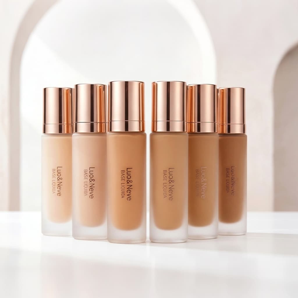 Base Líquida 40ml Cobertura Duradoura Efeito Matte e Natural-Lua&Neve