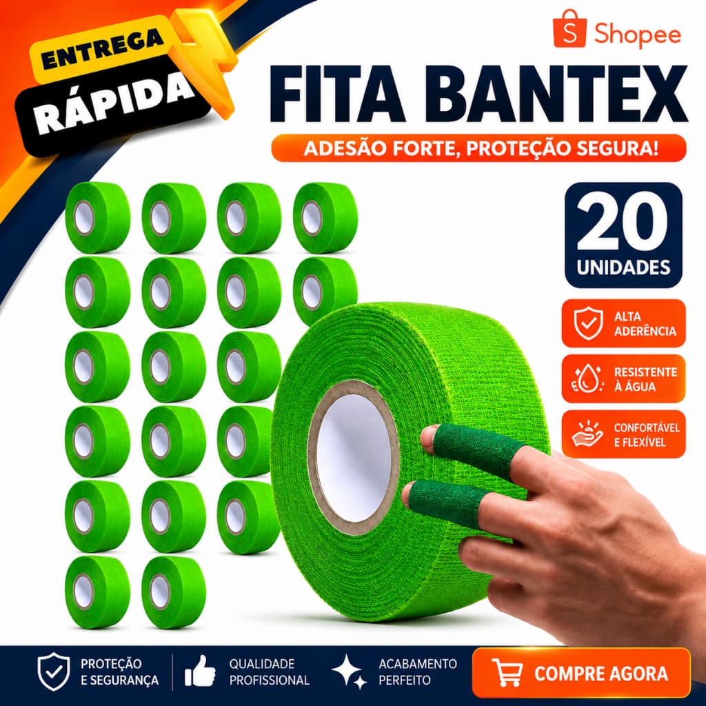 Kit Fita Bantex Proteção Dos Dedos Mãos Contra Ferimentos Causados Por Objetos Cortantes